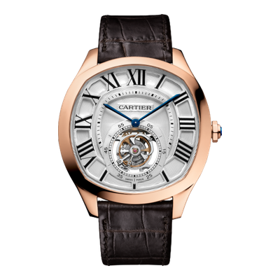 Cartier Drive de Cartier Flying Tourbillon Pink Gold / Silver ref W4100013