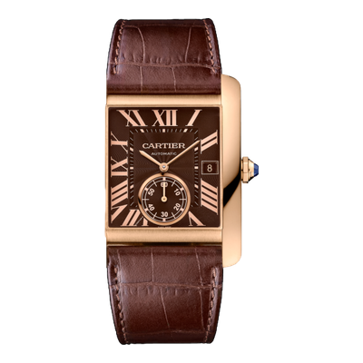Cartier Tank MC 34.3 Pink Gold / Chocolate ref W5330002