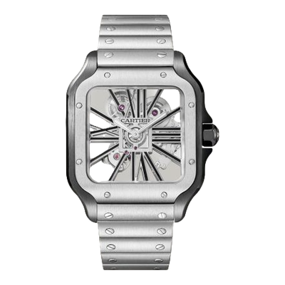 Cartier Santos de Cartier Large Skeleton Stainless Steel - ADLC ref WHSA0027