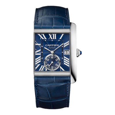 Cartier Tank MC 34.3 Stainless Steel / Blue ref WSTA0010