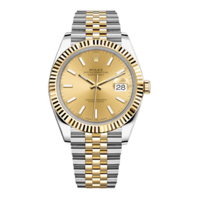 Rolex Datejust 41 Rolesor Yellow Fluted / Jubilee / Champagne ref 126333-0010
