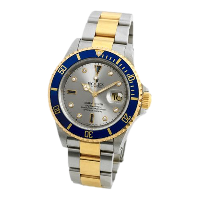 Rolex Submariner Date 16613 Serti Silver ref 16613 Serti Silver